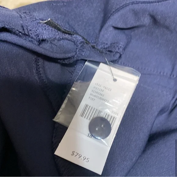 Lane Bryant NWT stretch navy blue midrise 4 season trouser pants size 18 - Picture 9 of 11